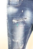 画像5: CavariA / ペイントリペアダメージスキニーデニムパンツ 44 インディゴ T-25-09-11-045-Ca-pa-YM-ZT