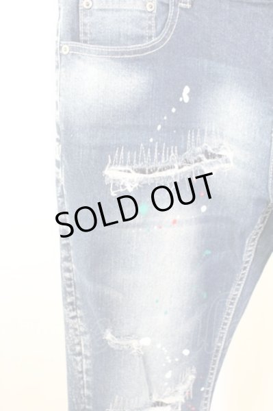 画像5: CavariA / ペイントリペアダメージスキニーデニムパンツ 44 インディゴ T-25-09-11-045-Ca-pa-YM-ZT224 (5)