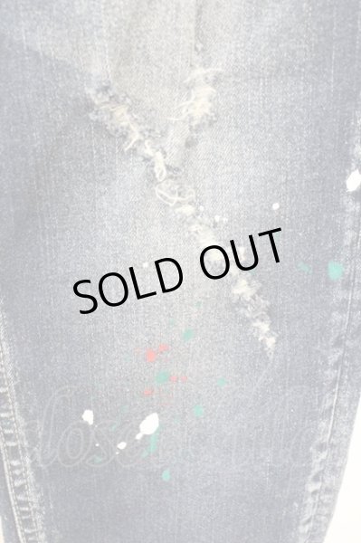 画像6: CavariA / ペイントリペアダメージスキニーデニムパンツ 44 インディゴ T-25-09-11-045-Ca-pa-YM-ZT224 (6)