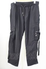 LEGENDA / ナイロンカーゴパンツ  ブラック T-25-09-11-046-LE-pa-YM-ZT