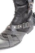 画像4: LOVEHUNTER / クロコスタッズベルトサイドジップアップブーツ 41（約26cm） ブラック T-25-09-11-048-LO-sho-YM-ZT