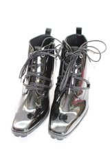 yosuke / レースアップショートブーツ 26cm ブラック T-25-09-11-049-yo-sho-YM-ZT