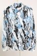 画像1: TORNADO MART / マーブルフラワープリントシャツ LL ブルー T-25-09-11-007-TO-sh-YM-ZT302 (1)