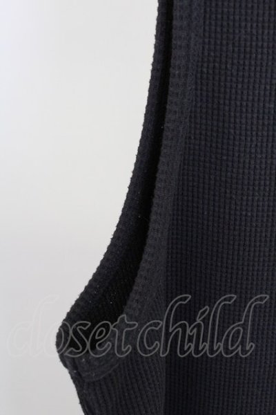画像4: CavariA / ワッフルタンクトップ 44 ブラック T-25-09-11-001-Ca-to-YM-ZT