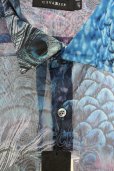画像3: CIVARIZE / 透けシフォンピーコックロングシャツ 46 ブルー T-25-09-11-008-CI-sh-YM-ZT