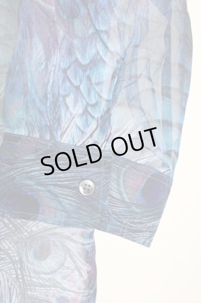 画像4: CIVARIZE / 透けシフォンピーコックロングシャツ 46 ブルー T-25-09-11-008-CI-sh-YM-ZT302 (4)