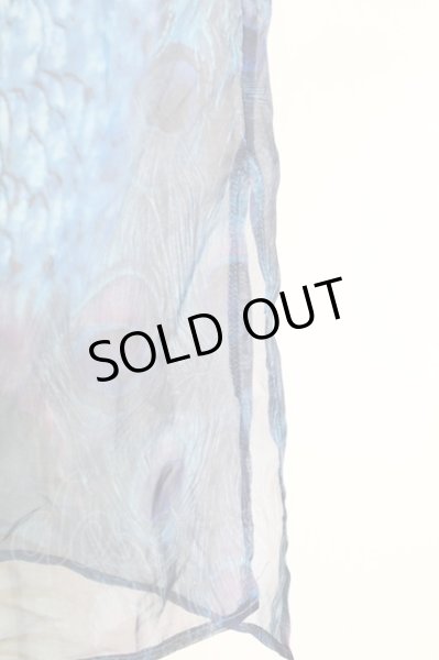 画像5: CIVARIZE / 透けシフォンピーコックロングシャツ 46 ブルー T-25-09-11-008-CI-sh-YM-ZT302 (5)