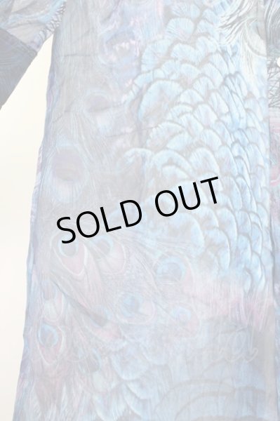 画像6: CIVARIZE / 透けシフォンピーコックロングシャツ 46 ブルー T-25-09-11-008-CI-sh-YM-ZT302 (6)