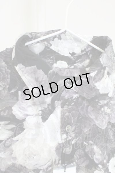 画像3: CIVARIZE / シースルーシフォンジャガードビッグローズシャツ F ブラック T-25-09-11-010-CI-sh-YM-ZT302 (3)