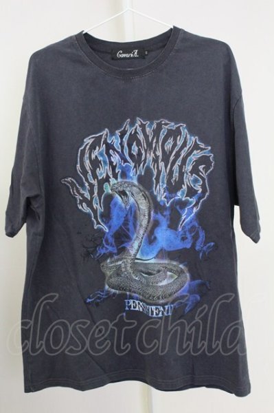 画像1: CavariA / ユーズドクルーネックTシャツ 44 ネイビー系 T-25-09-11-002-Ca-to-YM-ZT302 (1)