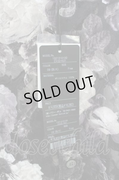 画像7: CIVARIZE / シースルーシフォンジャガードビッグローズシャツ F ブラック T-25-09-11-010-CI-sh-YM-ZT302 (7)