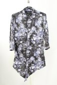 画像1: CIVARIZE / Cunningレース切り替えロングシャツ 46 ブラック T-25-09-11-011-CI-sh-YM-ZT (1)