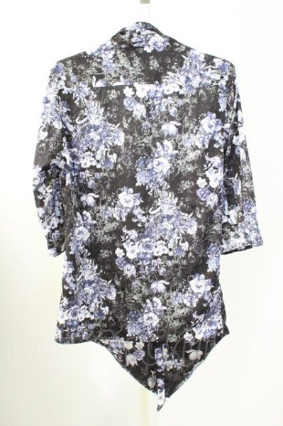 画像2: CIVARIZE / Cunningレース切り替えロングシャツ 46 ブラック T-25-09-11-011-CI-sh-YM-ZT220 (2)