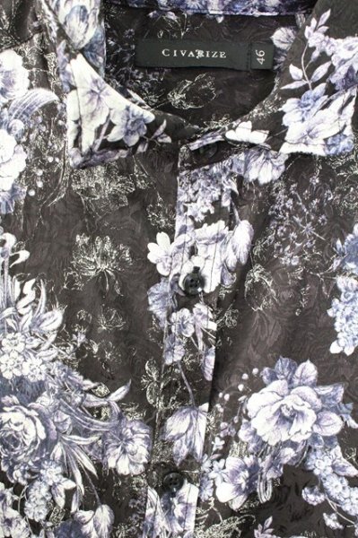 画像3: CIVARIZE / Cunningレース切り替えロングシャツ 46 ブラック T-25-09-11-011-CI-sh-YM-ZT220 (3)