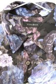 画像3: CIVARIZE / シースルーシフォンジャガードビッグローズシャツ F ブルー T-25-09-11-012-CI-sh-YM-ZT