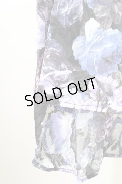 画像5: CIVARIZE / シースルーシフォンジャガードビッグローズシャツ F ブルー T-25-09-11-012-CI-sh-YM-ZT220 (5)