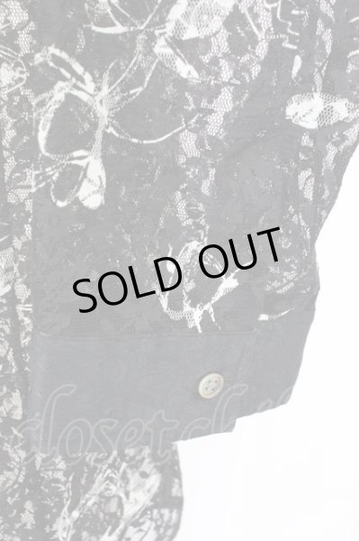 画像4: TORNADO MART / フラワープリントラッセルレース七分袖シャツ LL ブラック T-25-09-11-013-TO-sh-YM-ZT220 (4)