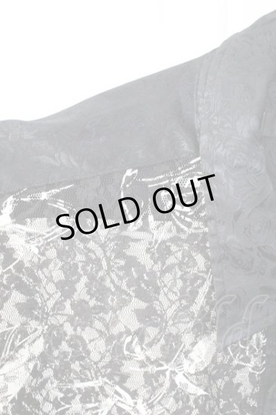 画像5: TORNADO MART / フラワープリントラッセルレース七分袖シャツ LL ブラック T-25-09-11-013-TO-sh-YM-ZT220 (5)