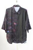 画像1: NO ID. BLACK / ーフスリーブレイヤードBIGシャツ ONE ブラック T-25-09-11-014-NO-sh-YM-ZT (1)