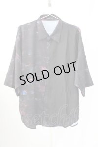 NO ID. BLACK / ーフスリーブレイヤードBIGシャツ ONE ブラック T-25-09-11-014-NO-sh-YM-ZT