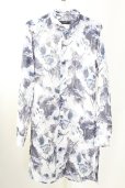 画像1: CIVARIZE / Seem ロングシフォンシャツ 46 ブルー T-25-09-11-015-CI-sh-YM-ZT (1)