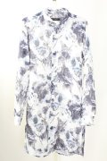 CIVARIZE / Seem ロングシフォンシャツ 46 ブルー T-25-09-11-015-CI-sh-YM-ZT