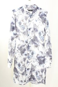 CIVARIZE / Seem ロングシフォンシャツ 46 ブルー T-25-09-11-015-CI-sh-YM-ZT220