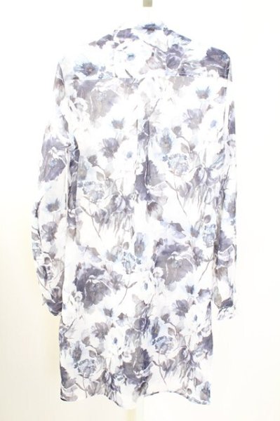 画像2: CIVARIZE / Seem ロングシフォンシャツ 46 ブルー T-25-09-11-015-CI-sh-YM-ZT220 (2)