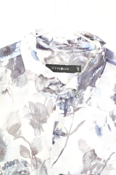 画像3: CIVARIZE / Seem ロングシフォンシャツ 46 ブルー T-25-09-11-015-CI-sh-YM-ZT220 (3)