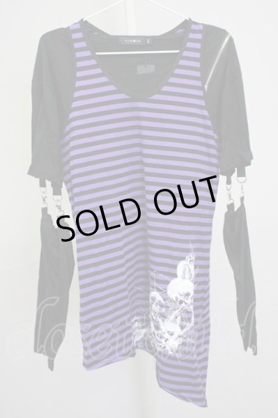 画像1: CIVARIZE / CraziestパンクロンT＆ボーダータンク2Pセット 44 ブラックｘパープル T-25-09-25-019-CI-to-YM-ZT053 (1)