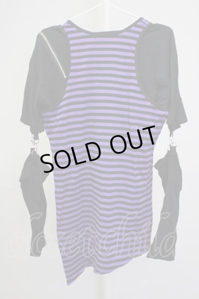 画像2: CIVARIZE / CraziestパンクロンT＆ボーダータンク2Pセット 44 ブラックｘパープル T-25-09-25-019-CI-to-YM-ZT053 (2)