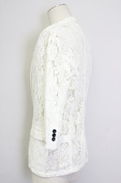 画像3: CIVARIZE / Gimlet 総レース6分袖テーラードジャケット 44 ホワイト T-25-09-25-022-CI-ja-YM-ZT054 (3)