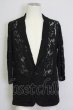 画像1: CIVARIZE / Gimlet 総レース6分袖テーラードジャケット 44 ブラック T-25-09-25-023-CI-ja-YM-ZT (1)