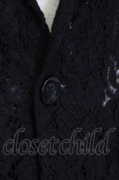 画像4: CIVARIZE / Gimlet 総レース6分袖テーラードジャケット 44 ブラック T-25-09-25-023-CI-ja-YM-ZT054 (4)