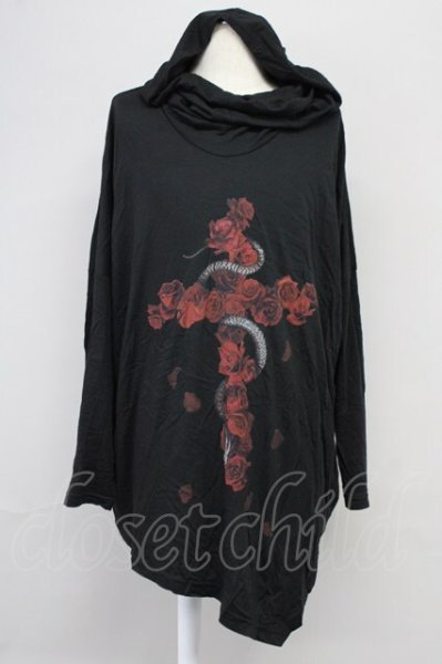画像1: CIVARIZE / ボリュームネックカットソー F ブラック T-25-09-25-024-CI-to-YM-ZT (1)