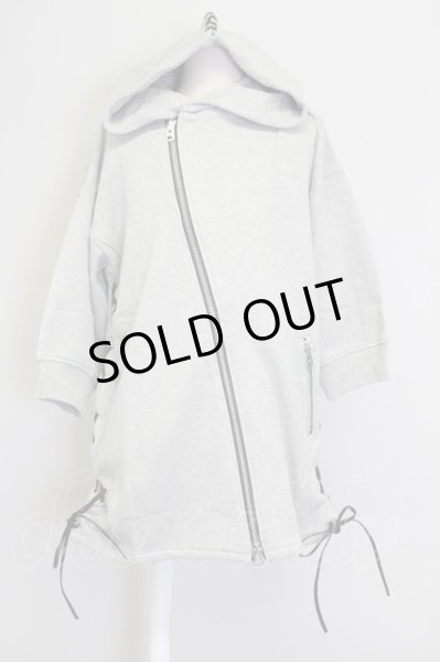 画像1: CIVARIZE / Exceed 7分袖レースアップライダースパーカー 44 グレー T-25-09-25-028-CI-to-YM-ZT140 (1)