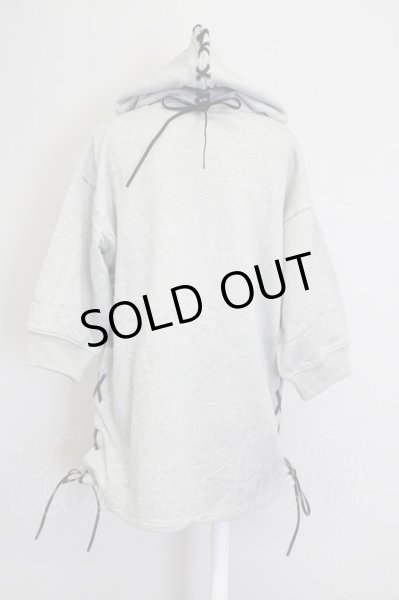 画像2: CIVARIZE / Exceed 7分袖レースアップライダースパーカー 44 グレー T-25-09-25-028-CI-to-YM-ZT140 (2)