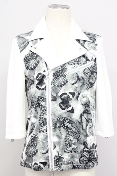 画像1: CIVARIZE / Sacrifice 7分袖切り替えポンチライダース 44 ホワイト T-25-09-25-030-CI-ja-YM-ZT (1)
