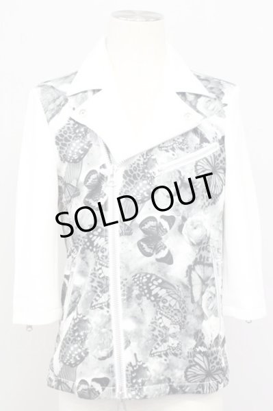 画像1: CIVARIZE / Sacrifice 7分袖切り替えポンチライダース 44 ホワイト T-25-09-25-030-CI-ja-YM-ZT054 (1)