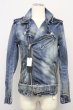 画像1: CIVARIZE / 汚し加工デニムライダースジャケット 44 インディゴ T-25-09-25-033-CI-ja-YM-ZT (1)