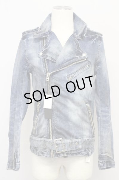 画像1: CIVARIZE / 汚し加工デニムライダースジャケット 44 インディゴ T-25-09-25-033-CI-ja-YM-ZT140 (1)