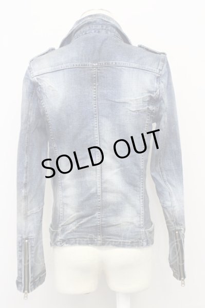 画像2: CIVARIZE / 汚し加工デニムライダースジャケット 44 インディゴ T-25-09-25-033-CI-ja-YM-ZT140 (2)