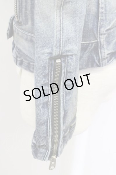 画像3: CIVARIZE / 汚し加工デニムライダースジャケット 44 インディゴ T-25-09-25-033-CI-ja-YM-ZT140 (3)