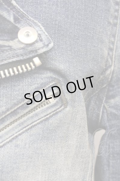 画像9: CIVARIZE / 汚し加工デニムライダースジャケット 44 インディゴ T-25-09-25-033-CI-ja-YM-ZT140 (9)