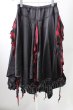 画像2: CIVARIZE / Raderレイヤードスカートパンツ F ブラックｘレッド T-25-09-25-039-CI-pa-YM-ZT (2)