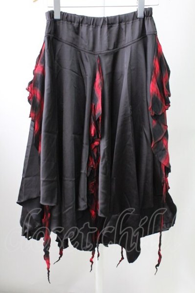 画像2: CIVARIZE / Raderレイヤードスカートパンツ F ブラックｘレッド T-25-09-25-039-CI-pa-YM-ZT048 (2)