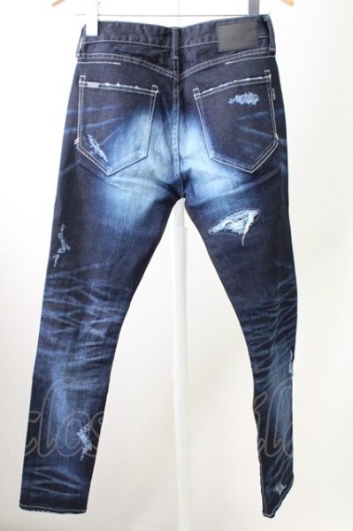 画像2: CIVARIZE / スパンコールリメイク加工スキニーデニムパンツ 42 インディゴｘパープル T-25-09-25-044-CI-pa-YM-ZT048 (2)