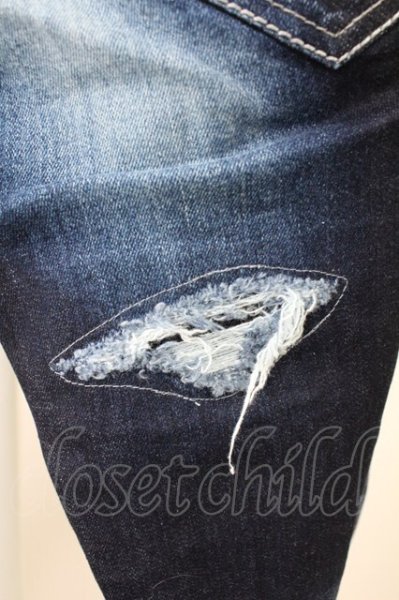 画像9: CIVARIZE / スパンコールリメイク加工スキニーデニムパンツ 42 インディゴｘパープル T-25-09-25-044-CI-pa-YM-ZT048 (9)