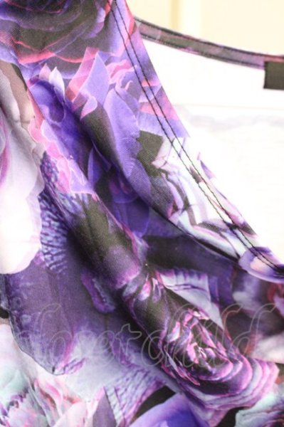 画像3: CIVARIZE / Finder フラワー総柄ドレープロングTシャツ 44 パープル T-25-09-25-006-CI-ts-YM-ZT056 (3)