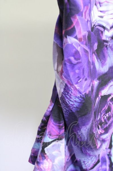 画像4: CIVARIZE / Finder フラワー総柄ドレープロングTシャツ 44 パープル T-25-09-25-006-CI-ts-YM-ZT056 (4)